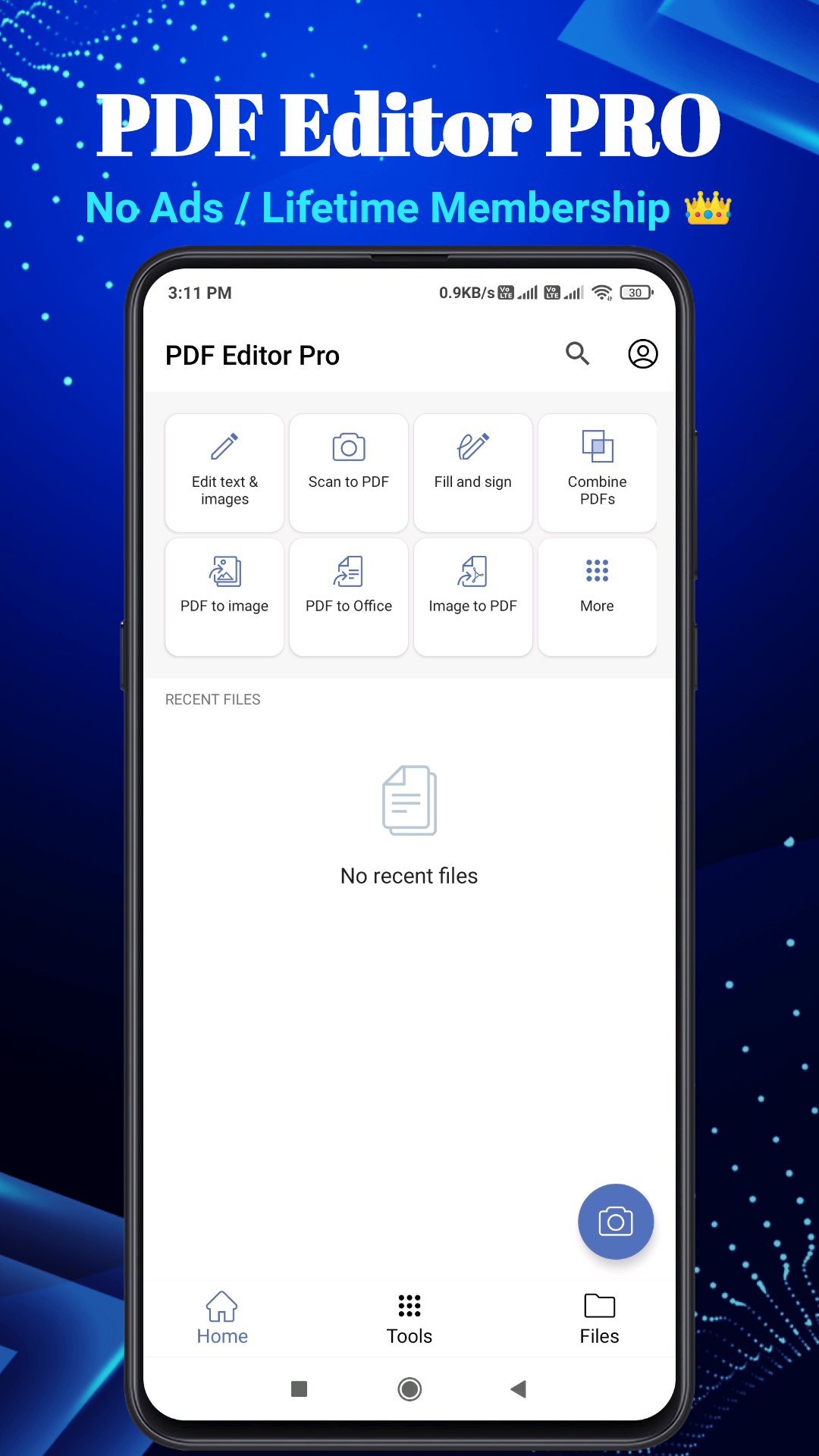 PDF Editor Plus Android App - Home Screen